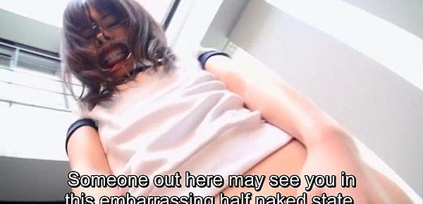  Subtitled weird Japanese face destruction shaved schoolgirl